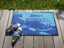 Load image into Gallery viewer, VW Type 1 Bus Doormat - Highway 1 / Blue