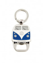 Load image into Gallery viewer, VW Type 1 Bus Key Ring with Bottle Opener - Blue
