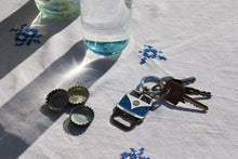 Load image into Gallery viewer, VW Type 1 Bus Key Ring with Bottle Opener - Blue
