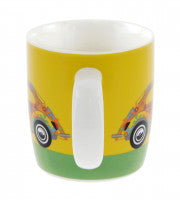 Load image into Gallery viewer, VW Beetle Coffee Mug - &quot;Love That Bug&quot; Yellow/Green Flower
